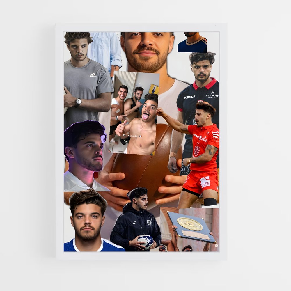 Poster Romain ntamack évocatrices – affiche Rugby (vue 3)